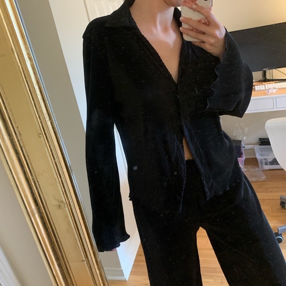 2 PIECE OVERSIZED LETTUCE HEM SET - Picture 2 of 3